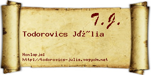 Todorovics Júlia névjegykártya
