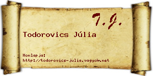Todorovics Júlia névjegykártya